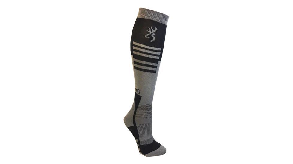 Browning Bg Unisex Elm Socks M/l Black &amp; Grey Calf Height