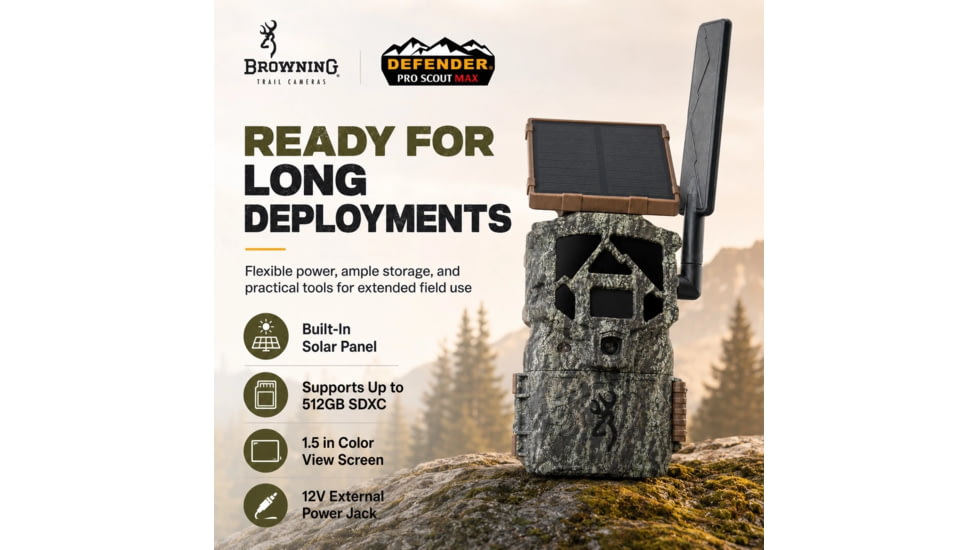 Browning Trail Cam Defender Cellular Pro Scout Maxhd Solar