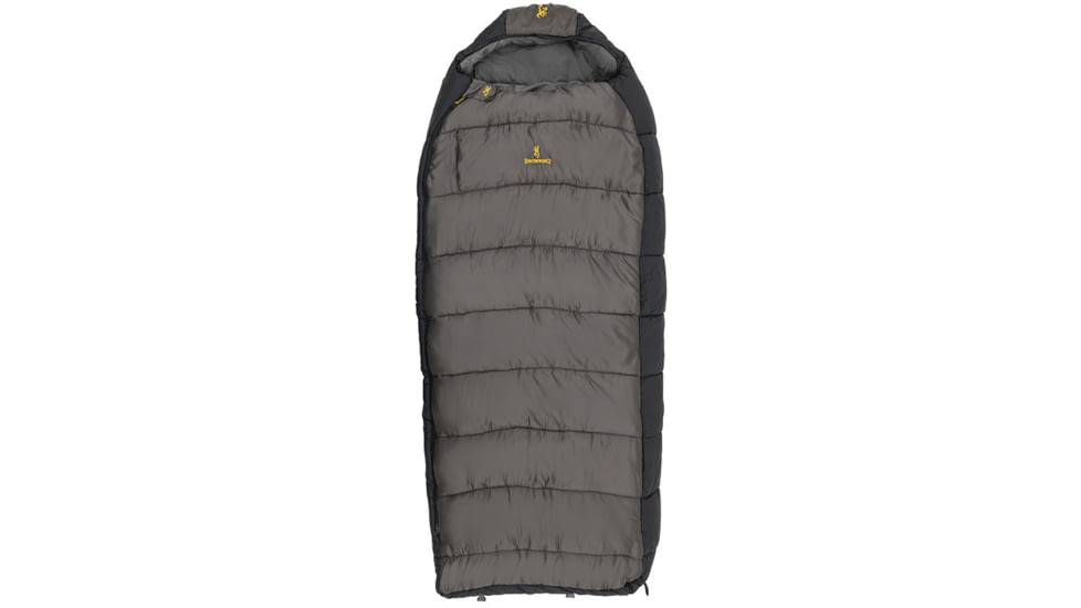 Browning Camping McKinley 0 Degrees Sleeping Bag, Charcoal/Gray, 4853458