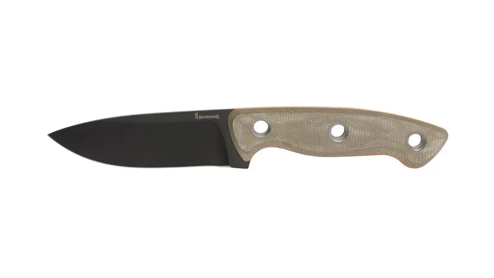 Browning Desolation Fixed Blade Knife, 3.75in, 440-C, Drop Point, Composite Handle, Black, 3220508B