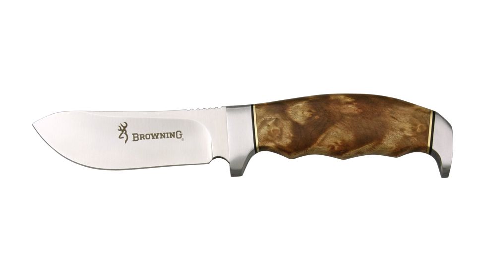 Browning Fixed Blade with Burlwood Handle, 8 1/4 in. BR526