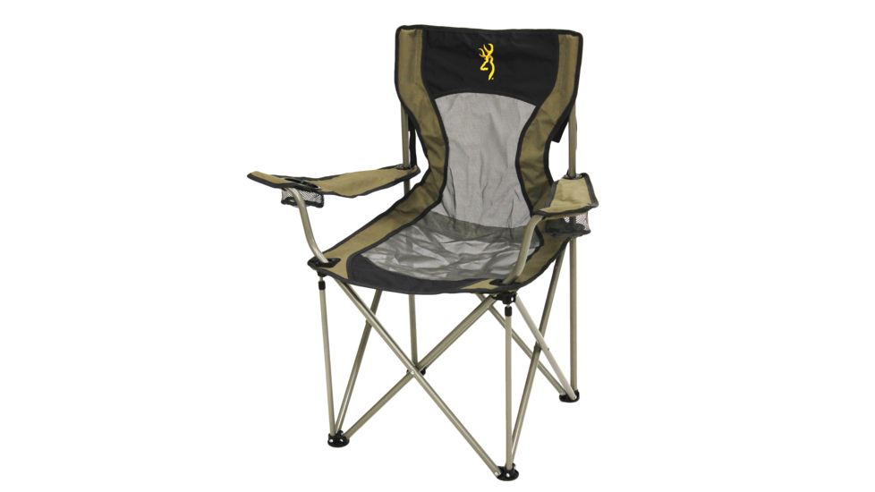 Browning Grizzly 600D Mesh Chair, Khaki/Black, 34in. wide x 17in. deep x 36in. high 77309