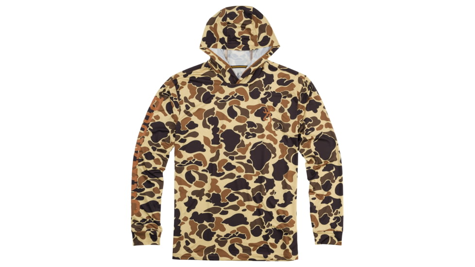 Browning Hooded Long Sleeve Sun Shirt - Mens, Vintage Tan, Large, 3010861203