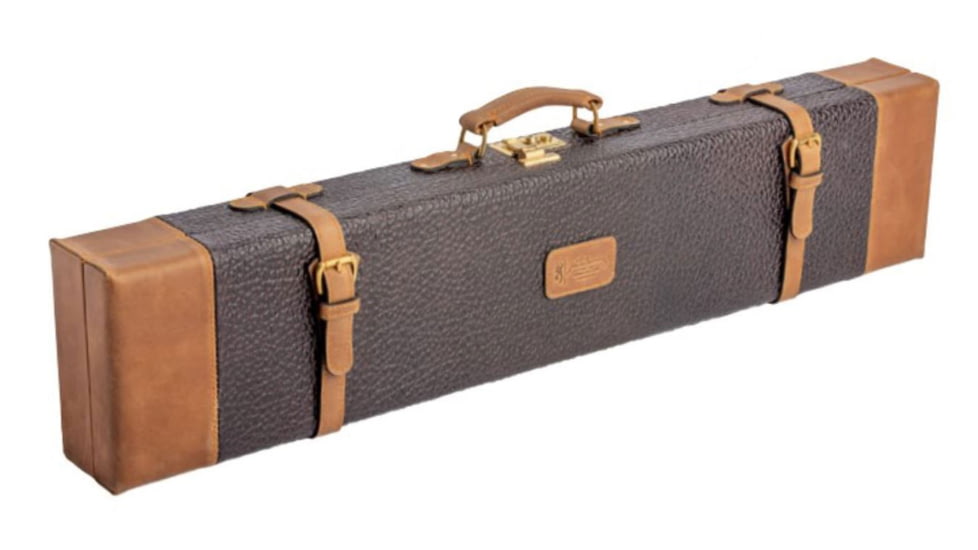 Browning John M. Browning Signature Leather Fitted Gun Case, Brown, 36.25in x 7.75in x 4.25in, 1428913412