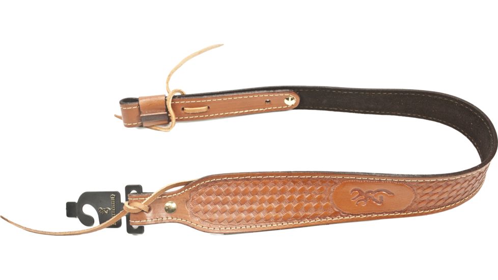 Browning Leather Basket Weave Sling, Antique 1225098