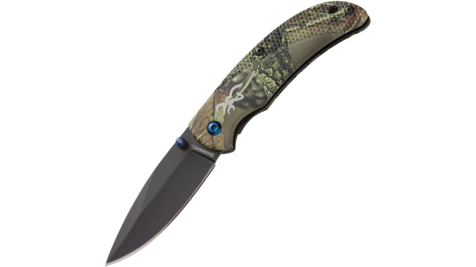 Browning Prism 3 Linerlock Folding Knife, Camo, Camo aluminum handle, 3220344