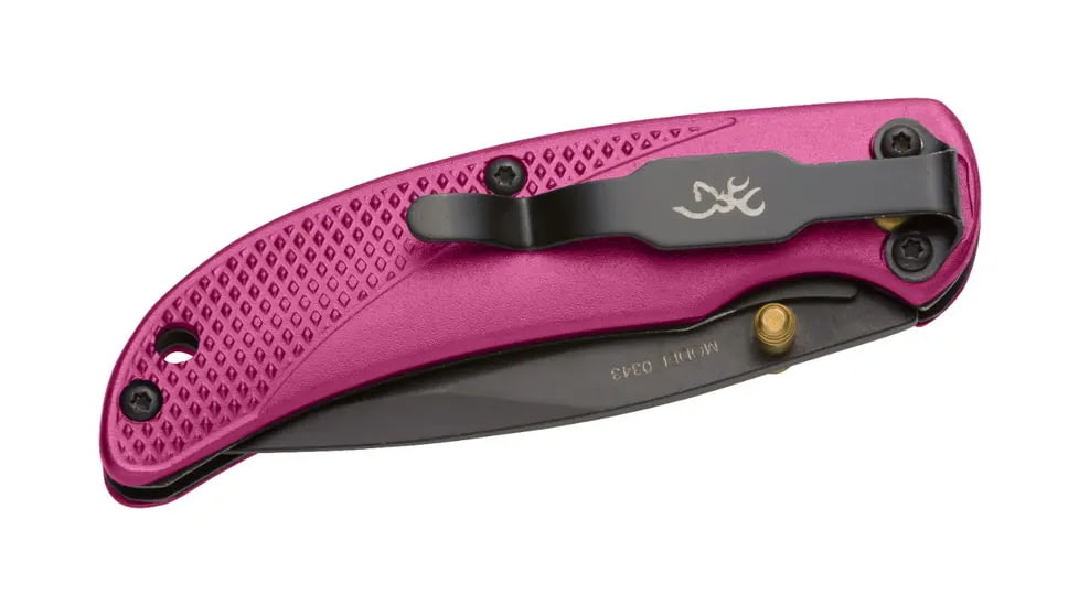Browning Prism 3 Plum Folding Knife, 2.375in, 7Cr17Mov, Drop Point, Alloy Handle, N, 3220343