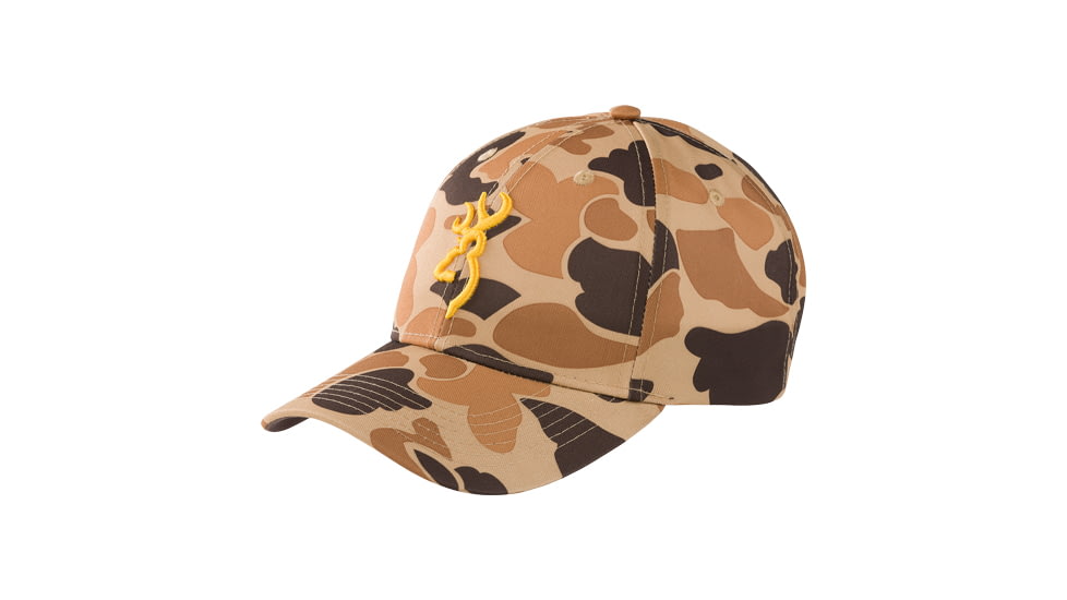 Browning Rimfire Cap Buckmark Logo Vintage Tan Velcro, Camo, 308379121