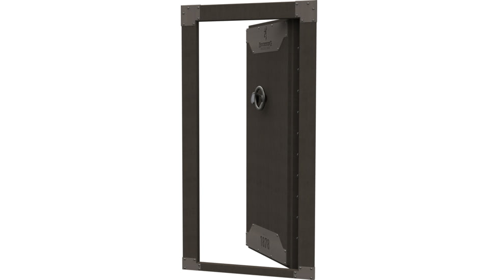 Browning Safes 1878 CLAM In Swing Vault Door, Metal Glaze, Cast Iron Wheel, Stained Steel, 1601100340