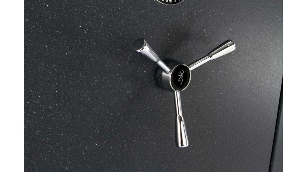 Browning Safes Hunter Wide HR37 Gun Safe,60x43x25in,Textured Charcoal,Silver Chrome,Scroll,S and G Mechanical Lock 1601100167