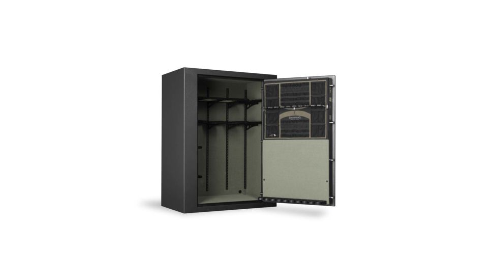 Browning Safes Sporter Extra Wide SP40 Gun Safe,58x44x27in,Hammer Gray,Silver Chrome,Scroll,S and G Mechanical Lock 1601100189