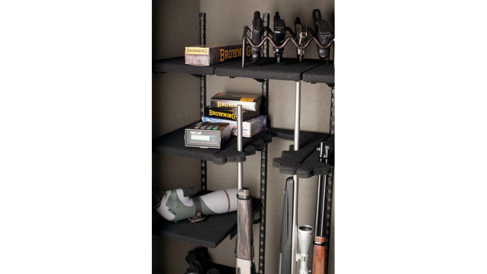 Browning Safes Sporter Extra Wide SP40 Gun Safe,58x44x27in,Hammer Gray,Silver Chrome,Scroll,S and G Mechanical Lock 1601100189