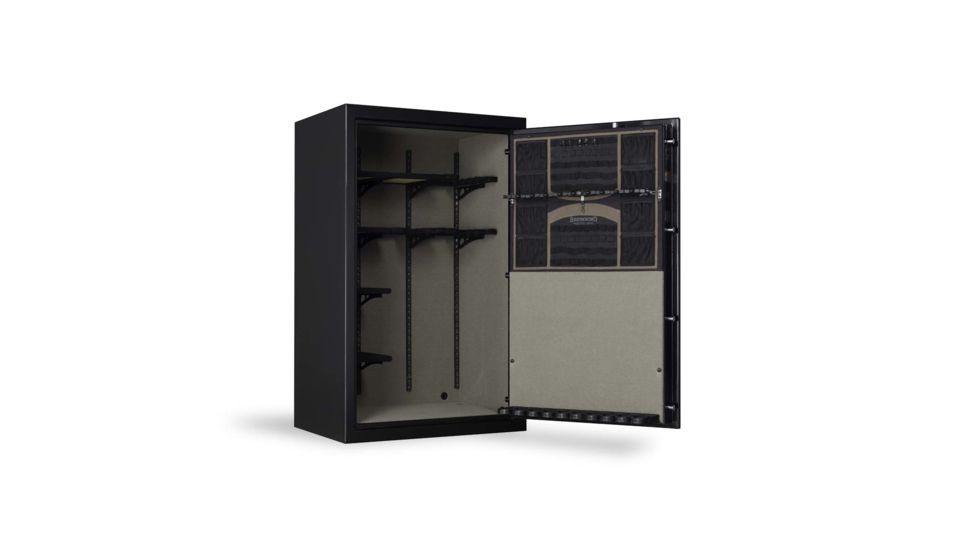 Browning Safes Sporter Wide SP33 Gun Safe,58x36x27in,Gloss Black,Silver Chrome,Scroll,S and G Mechanical Lock 1601100191