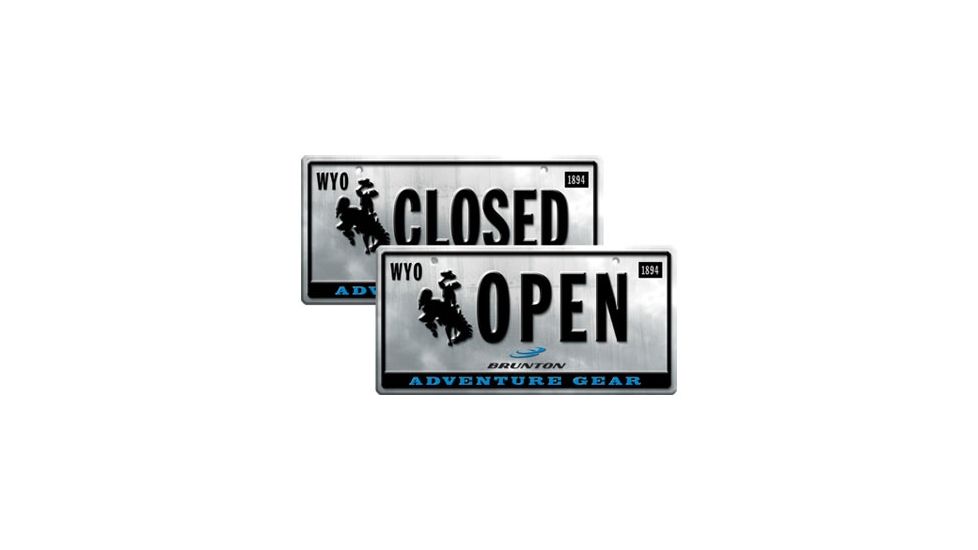 Brunton F Openclosed License Plate Business Open Closed Sign 8inx12in