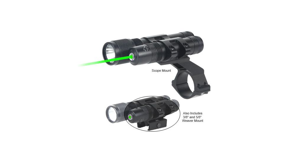 BSA Optics Stealth Tactical Green Laser Sight and Flashlight