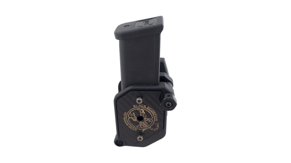 Black Scorpion Outdoor Gear IPSC / USPSA Black Scorpion Grand Master Pistol Magazine Pouch / Belt Combo, Black, Small, CO04-4444-01GMSBK