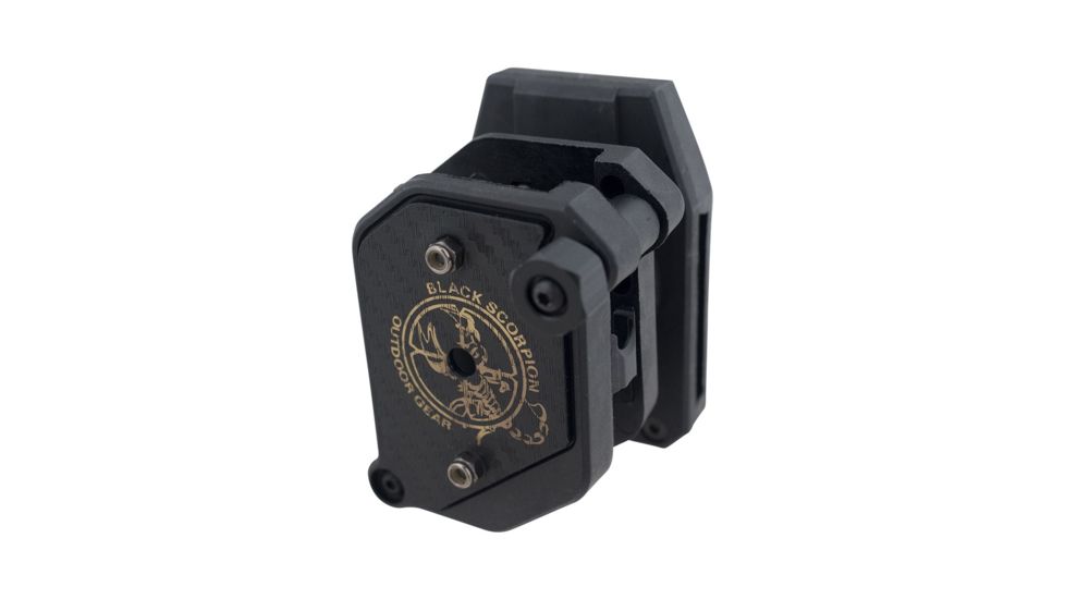 Black Scorpion Outdoor Gear IPSC / USPSA Black Scorpion Grand Master Pistol Magazine Pouch / Belt Combo, Black, Small, CO04-4444-01GMSBK