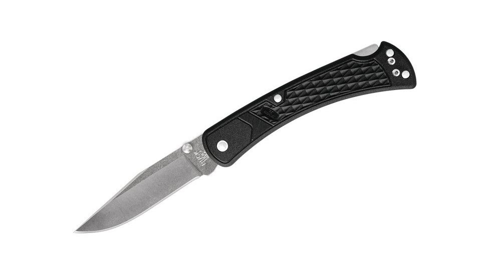 Buck Knives 110 Slim Select Folding Knife, 3.75in, 420HC Stainless Steel, Clip Point Blade, Nylon, Black Handle 0110BKS1B/11878