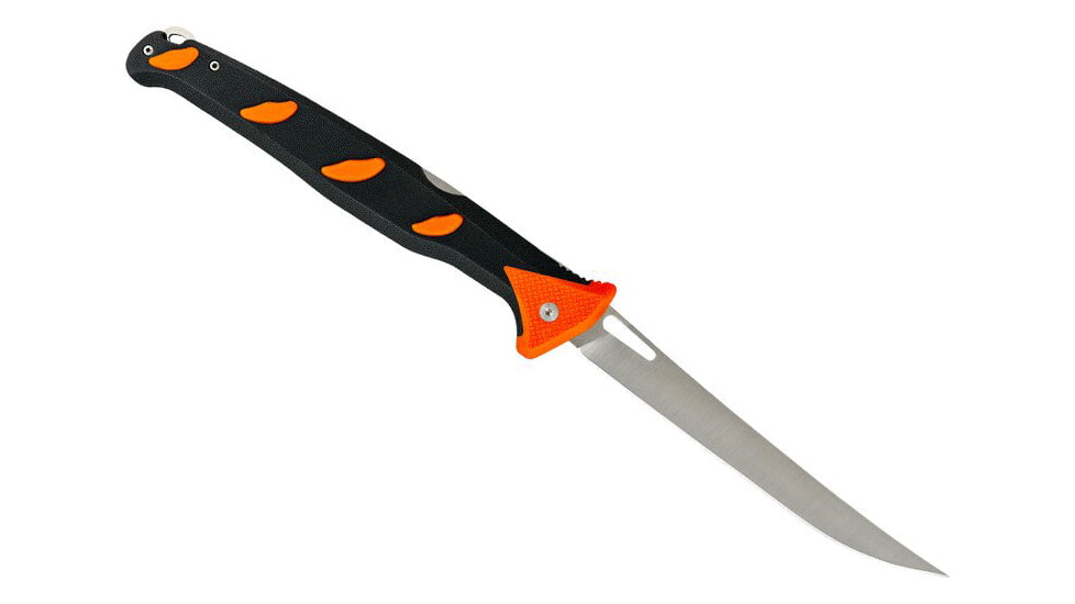 Buck Knives 148 Hookset Folding Knives, 6in, 5Cr15MoV Steel, Straight, Fillet Shape, Orange/Gray Freshwater, Nylon Handle, 0148ORSB/13277