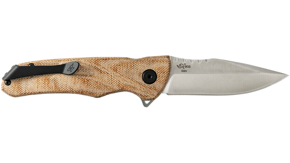 Buck Knives 841 Sprint Pro Folding Knife, 3.125in, S30V, Straight Blade, Natural Canvas Micarta, 0841TNSB/13437