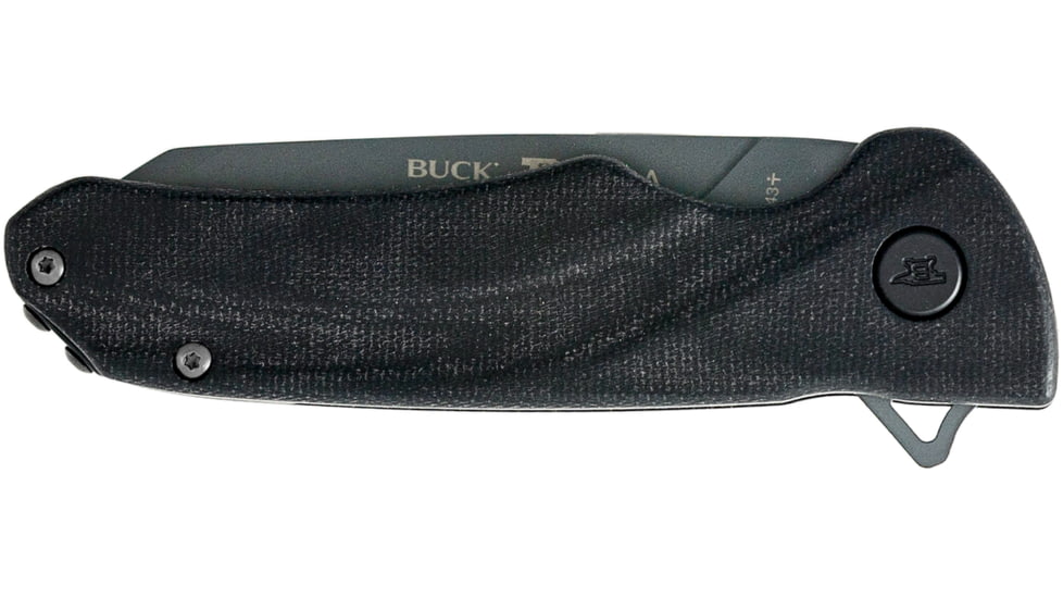 Buck Knives 843 Sprint Ops Folding Knife, 3.125in, S30V, Straight Blade, Black Canvas Micart, 0843BKSB/13438