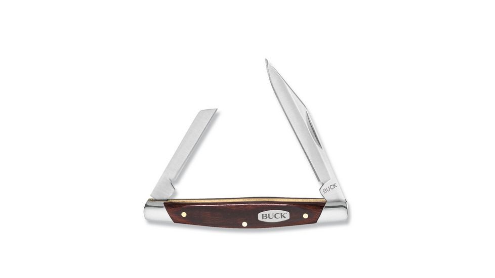 Buck Knives Deuce Folding Knife, Box, 2 in, Wood Handle, 0375BRSB/5722
