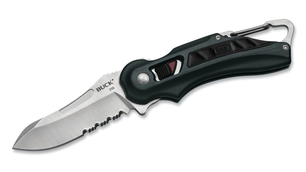 Buck Knives FlashPoint Folding Knife, Black Handle 0770BKX