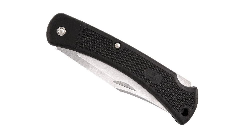 Buck Knives Hunter LT Folding Knife, 3.75in, 420HC Stainless Steel, Clip Point Blade, Nylon, Black Handle, 0110BKSLTB/11553