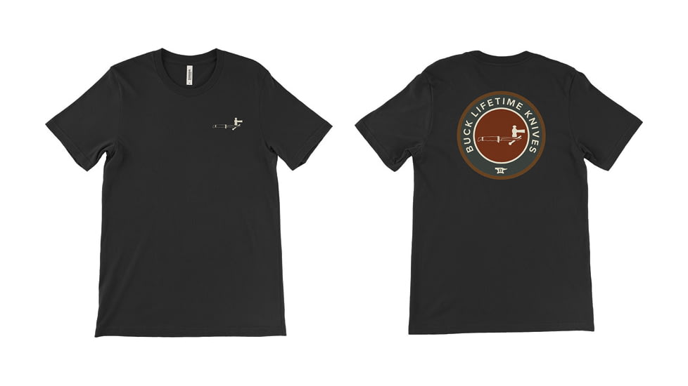 Buck Knives Lifetime Knives T-Shirt - Men's, Extra Large, Black, 13227