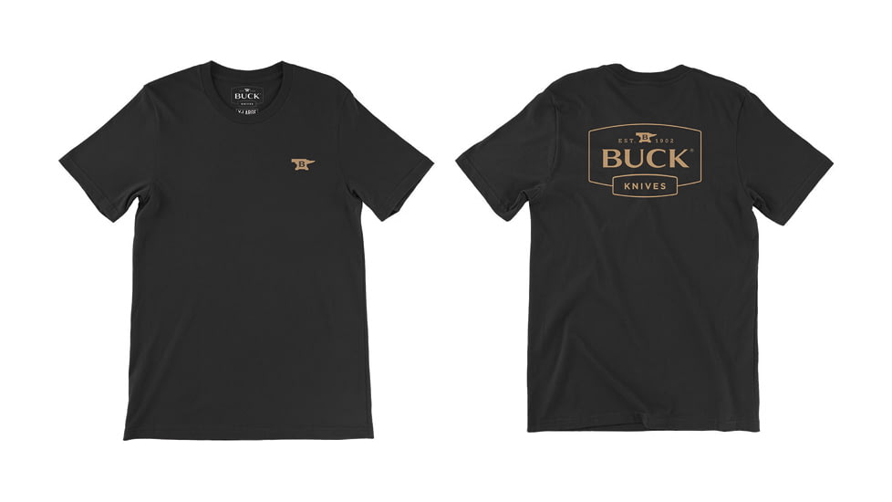 Buck Knives Logo T-Shirt - Men's, Large, Black, 13202