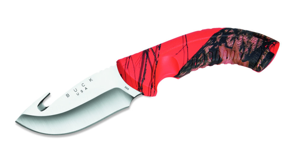 Buck Knives Omni Hunter, 12PT, Guthook, Mossy Oak Blaze Camo Handle 0393CMG9