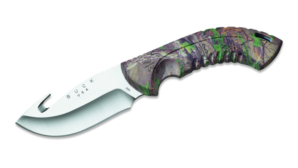 Buck Knives Omni Hunter, 12PT, Guthook, Realtree Xtra Green Camo Handle 0393CMG20