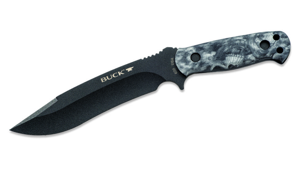 Buck Knives Reaper Fixed Blade Knife, Reaper Black Camo Handle 0620CMS13
