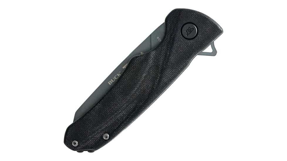 Buck Knives Sprint Ops CPM S30V Folding Knife, 4.25in Closed, 3.13in, CPM S30V, Black Cerakote Reverse Tanto Blade, Black Canvas Micarta Handle, 0843BKS