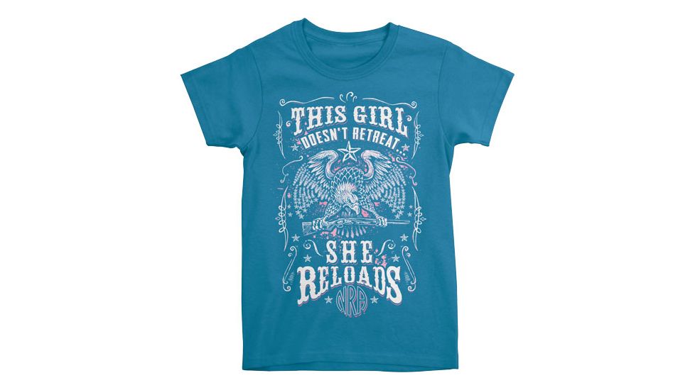 Buck Wear T-shirt Ladies Nra ''girl Doesn't'' Turquoise Xl