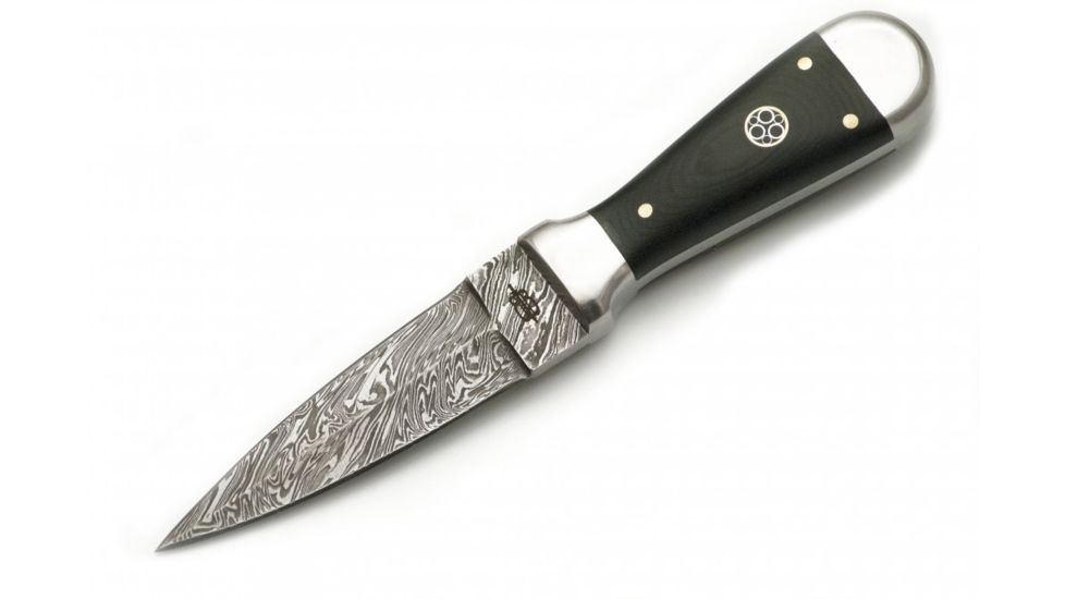 BucknBear Bodice Dagger Micarta Handle Fixed Knife, Micarta Handle, Silver Blade, NSN N BNB15912