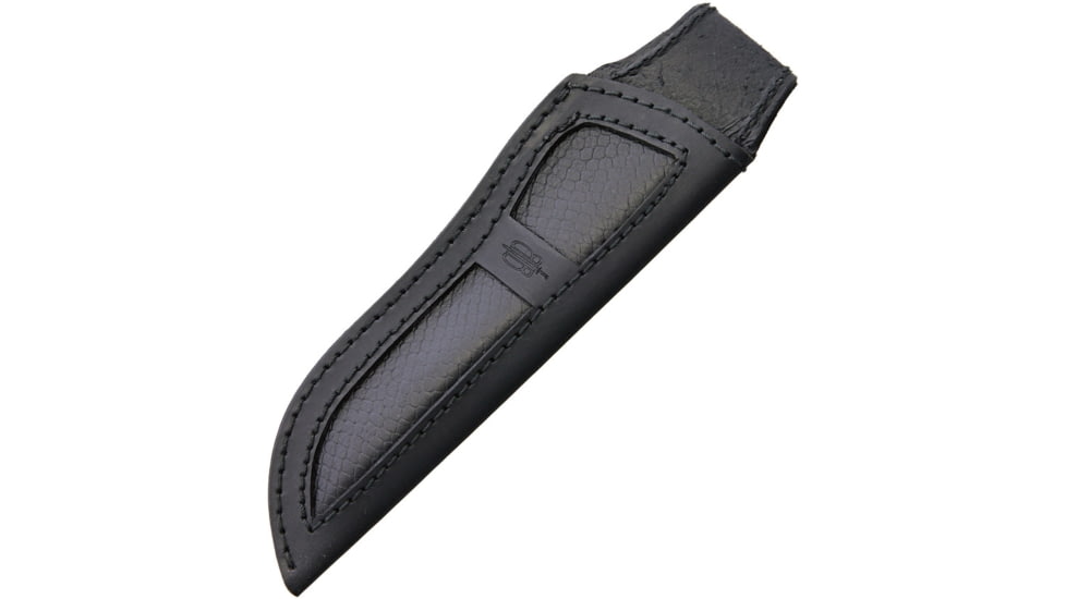 BucknBear Green Mean Fighter Fixed Blade Knife, 8.5in Overall, 4.25in 256 Layer Damascus Steel Blade, Black/Green G10 Handle, SS Bolster, Black Leather Belt Sheath, Black/Green, 51225