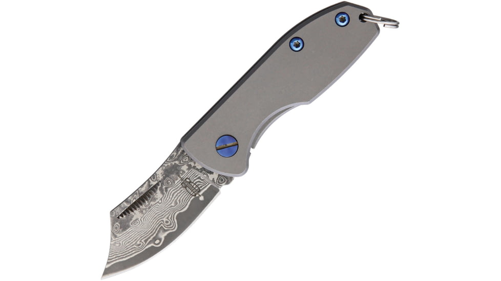 BucknBear Mini EDC Framelock Folding Knife, Gray titanium handle, BNB7800M