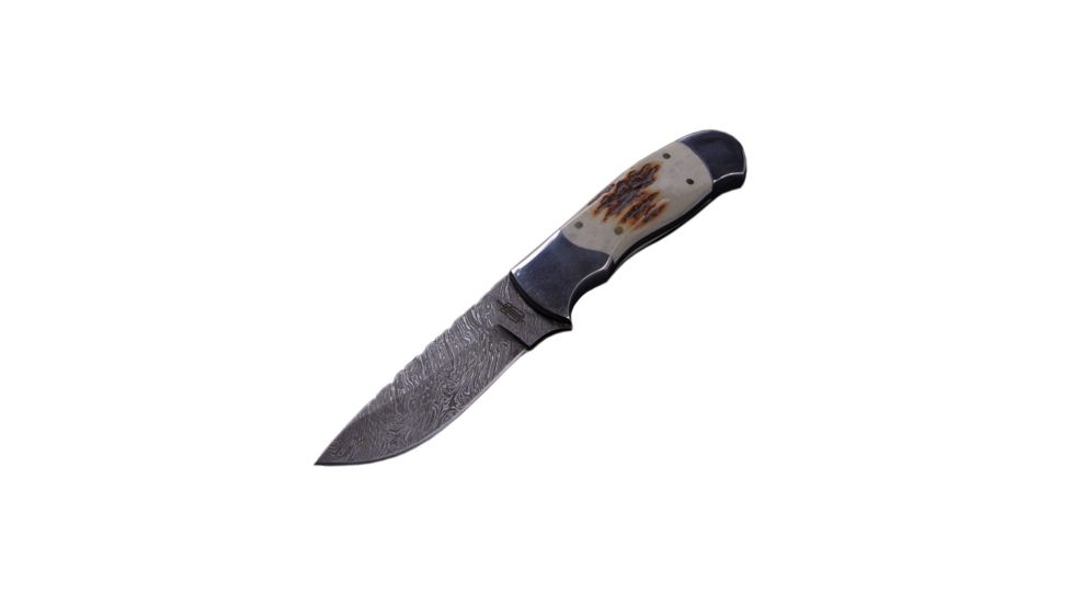 BucknBear Small Stag Hunter Fixed Knife, Silver Blade, NSN N BNB323217