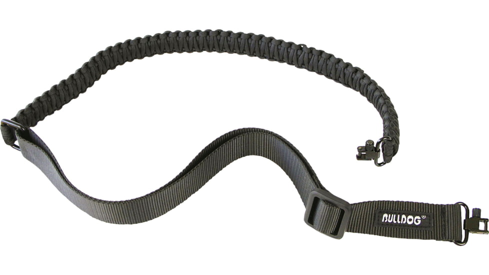Bulldog Cases &amp; Vaults Paracord Rifle Sling w/ Deluxe Locking Swivels, Black, BD835