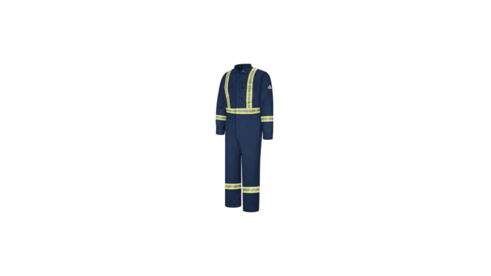 Bulwark Deluxe Coverall, Excel FR ComforTouch, 9 oz., NAVY, RG50 CLBCNVRG50