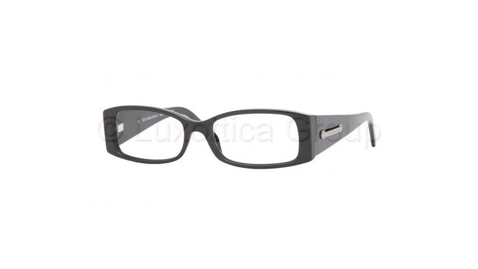 Burberry BE 2051 Eyeglasses Styles Black Frame w/Non-Rx 50 mm Diameter Lenses, 3001-5016