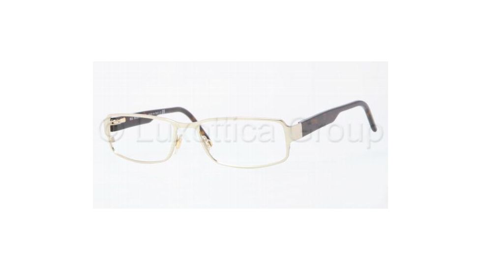 Burberry BE1195 Single Vision Prescription Eyeglasses 1002-5516 - Burberry Gold Frame