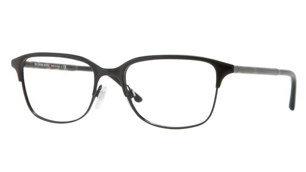 Burberry BE1250 Single Vision Prescription Eyeglasses 1001-5418 - Black Frame