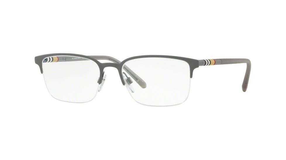 Burberry BE1323 Progressive Prescription Eyeglasses 1259-54 - Grey Rubber Frame