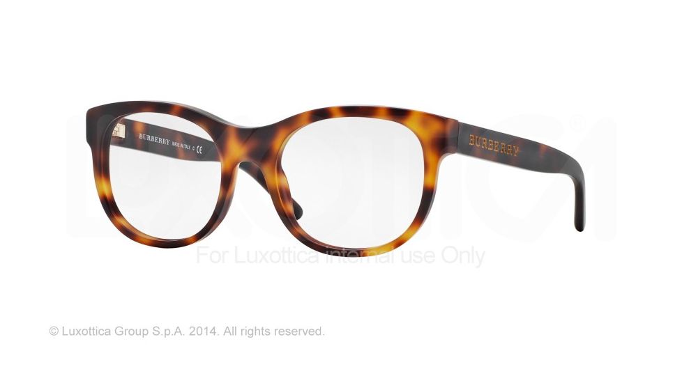 Burberry BE2169 Progressive Prescription Eyeglasses 3382-50 - Matte Light Havana Frame