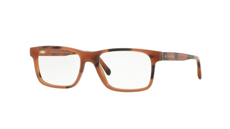 Burberry BE2198 Progressive Prescription Eyeglasses 3518-53 - Spotted Amber Frame