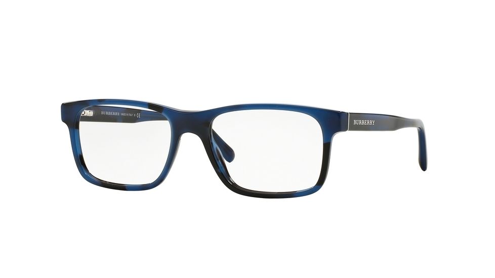 Burberry BE2198 Progressive Prescription Eyeglasses 3546-53 - Spotted Blue Frame
