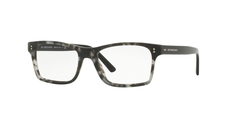 Burberry BE2222 Progressive Prescription Eyeglasses 3596-53 - Matte Grey Havana Frame