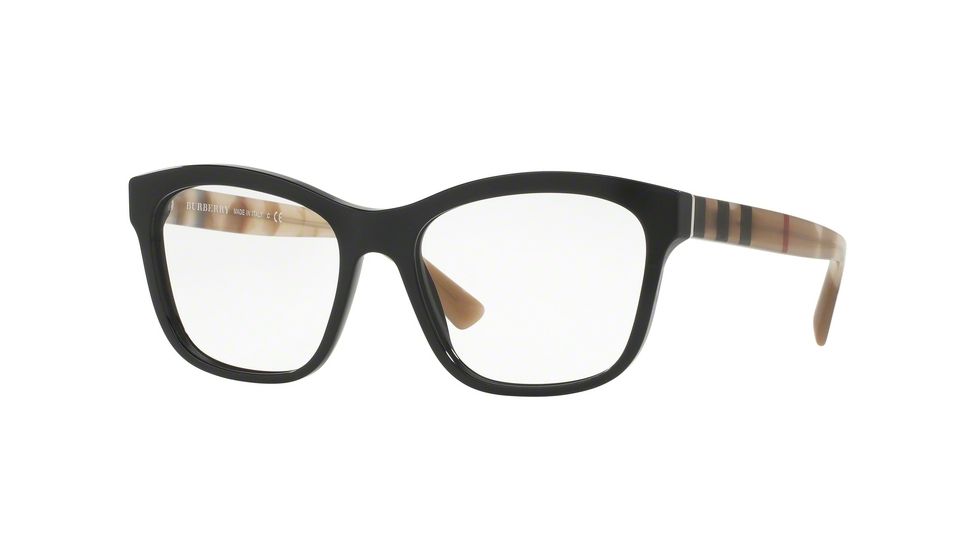 Burberry BE2227 Eyeglass Frames 3600-52 - Black Frame